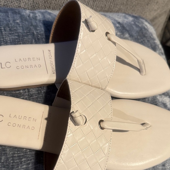 LC Lauren Conrad Beige Quilted Women's Sandals - Picture 10 of 10